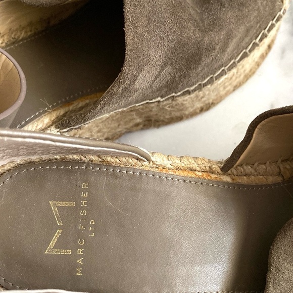 Marc Fisher Adalyn Olive Suede Espadrille Sandals 8.5M - Picture 8 of 12